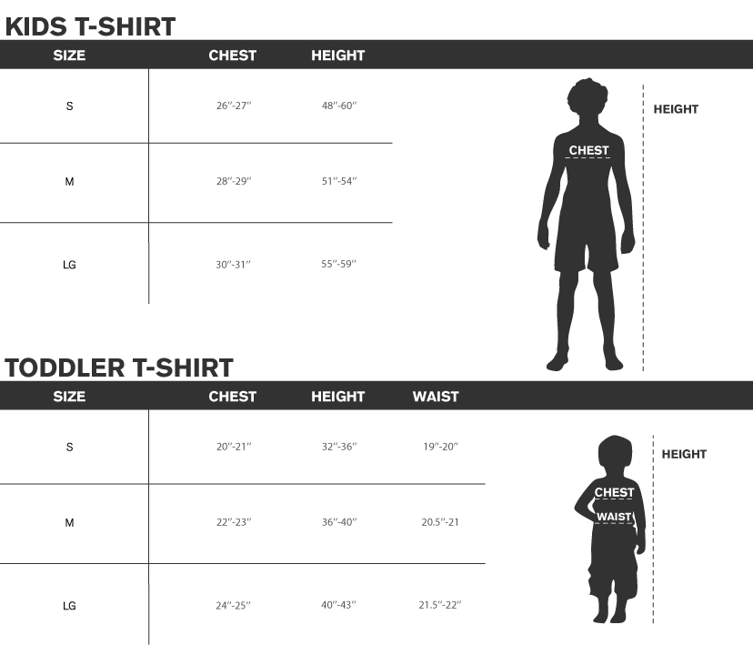 Toddler & Youth Size Chart