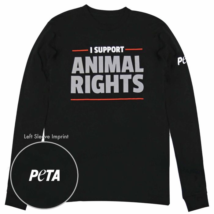 I Support Animal Rights Long-Sleeve T-Shirt | The PETA Shop
