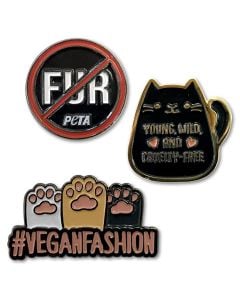 #VeganFashion Enamel Pins