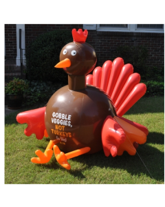 Gobble Veggies, Not Turkeys Inflatable Lawn Ornament