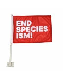 End Speciesism Car Flag