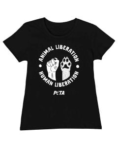 Animal/Human Liberation Fitted T-Shirt