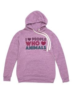 I (Heart) People Who (Heart) Animals Organic Hoodie