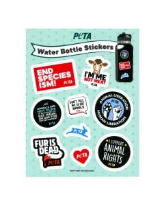 PETA Water Bottle Stickers 