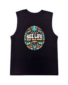 See Life Not Seafood Muscle Tank Top