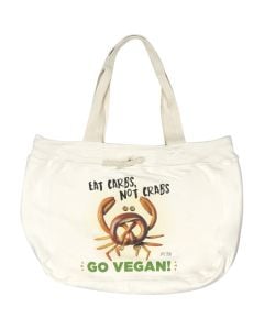 Eat Carbs, Not Crabs Beach Tote