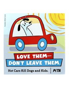 Hot Cars Kill Dogs and Kids Window Cling