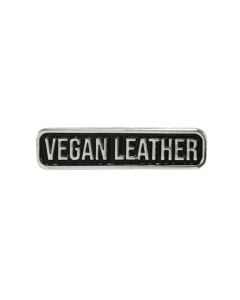 Vegan Leather Lapel Pin (Black-and-Silver)