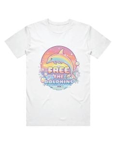Free the Dolphins Rainbow T-Shirt