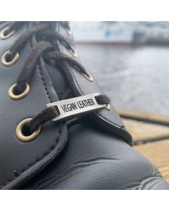 Vegan Leather Shoelace Tag